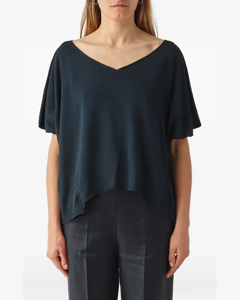 Liviana Conti Asymmetrisches Raquel T-Shirt - Blau Blau