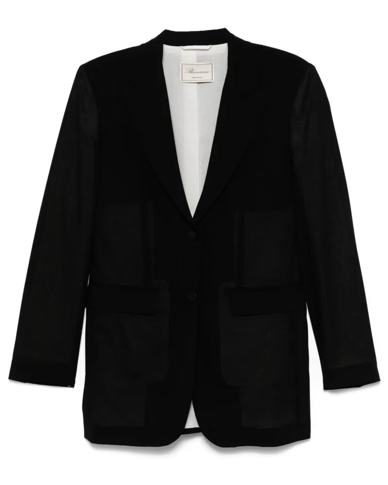 Blumarine Einreihiges Sakko aus Wolle - Schwarz Schwarz