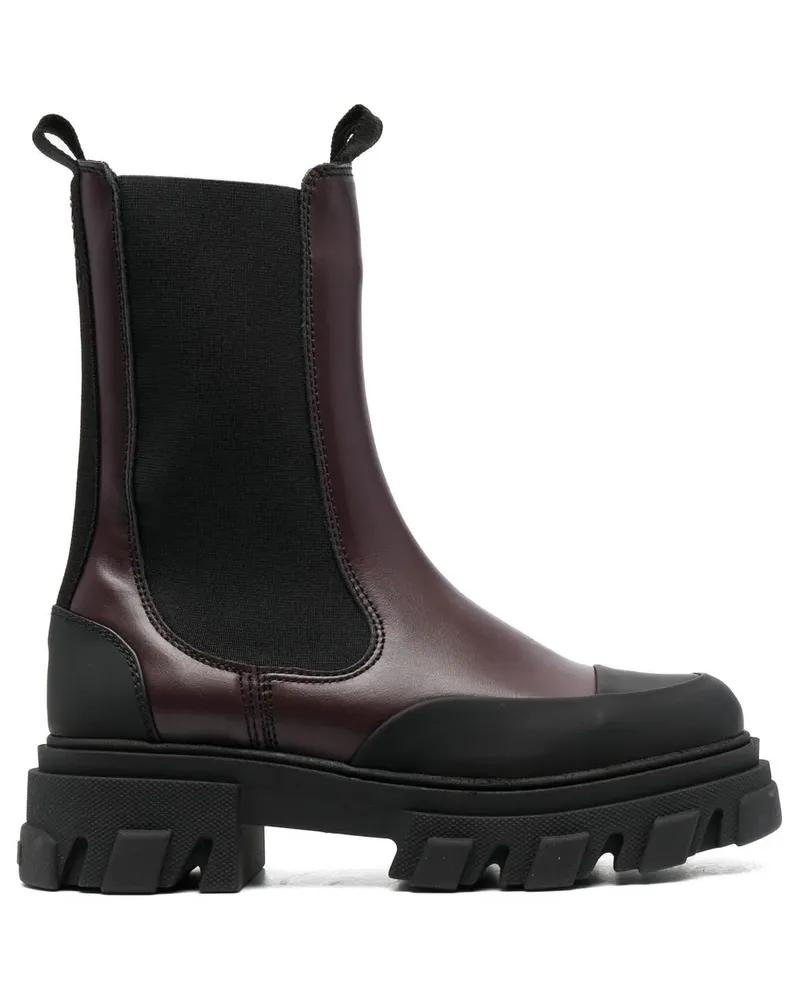 Ganni Chelsea-Boots mit Profilsohle - Violett Violett