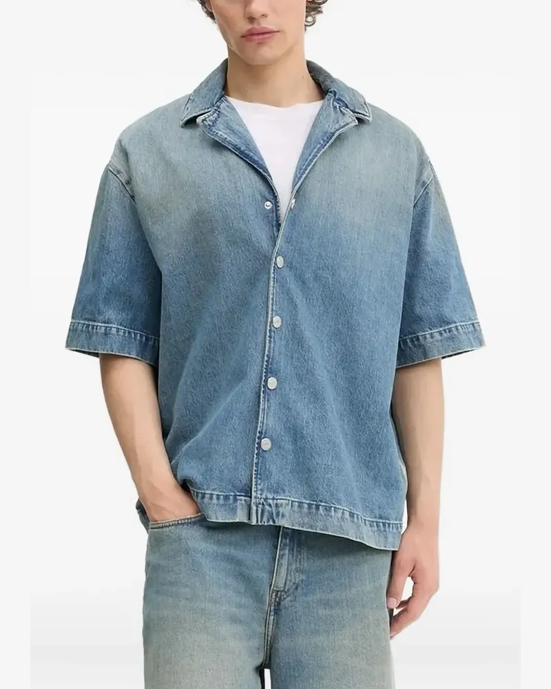 Won Hundred Hemd mit kurzen Ärmeln - Blau Blau