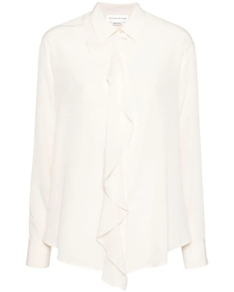 Victoria Beckham Bluse mit Rüschendetail - Nude Nude