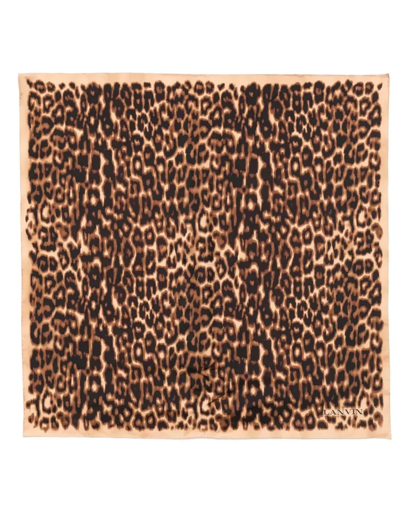Lanvin Seidenschal mit Leoparden-Print - Braun Braun