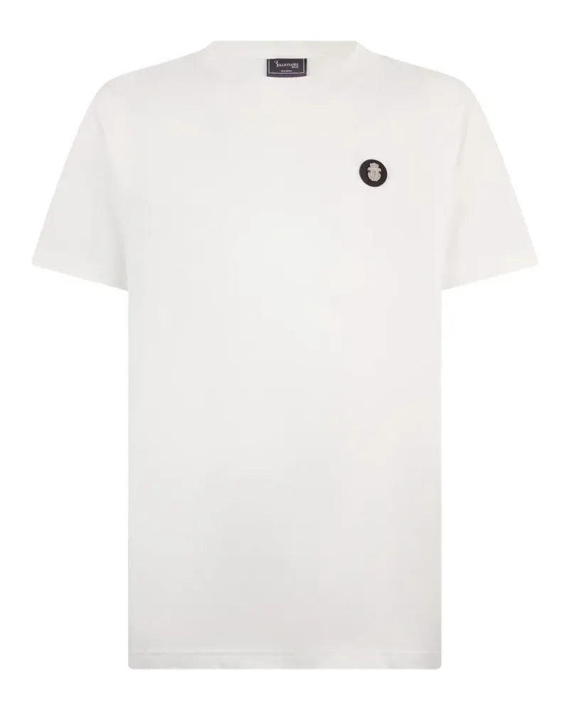 Billionaire T-Shirt mit Logo-Patch - Weiß Weiß