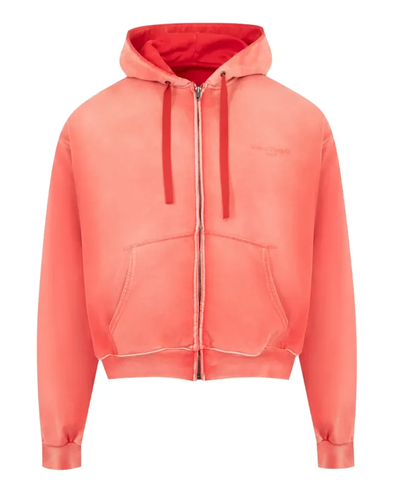 Maison Margiela faded zip-up hoodie - Rot Rot