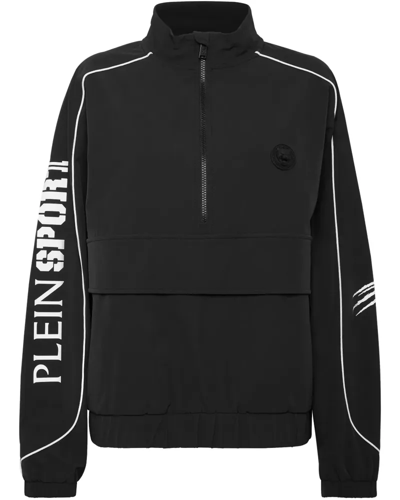 Philipp Plein Sweatshirt mit Logo-Patch - Schwarz Schwarz