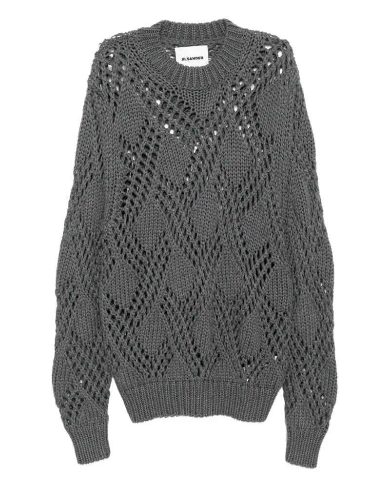 Jil Sander Pullover mit Spitze - Grau Grau