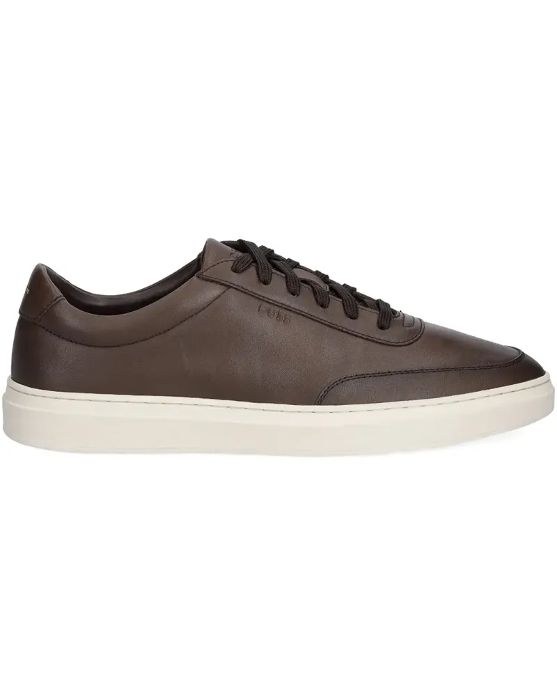 HUGO BOSS lace-up sneakers - Braun Braun