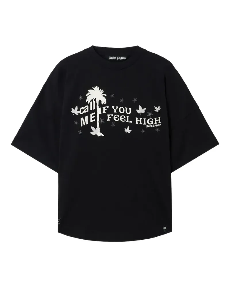 Palm Angels Feel High oversized T-Shirt - Schwarz Schwarz