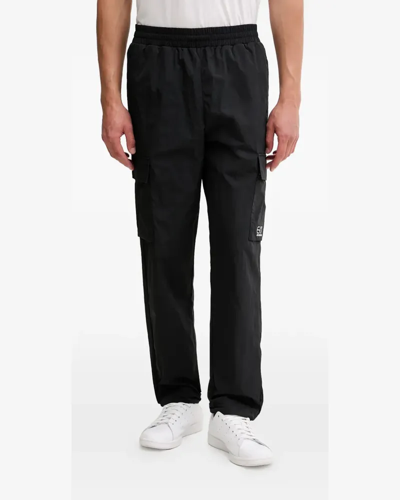 EA7 logo-print cargo pants - Schwarz Schwarz