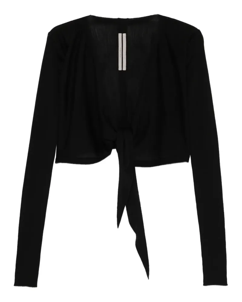 Rick Owens tie-fastening cardigan - Schwarz Schwarz