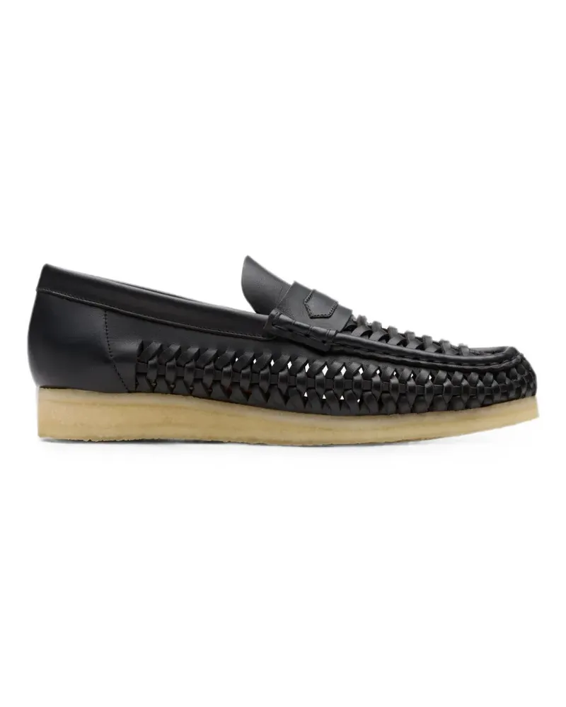Clarks Wallabee Penny Weave leather loafers - Schwarz Schwarz