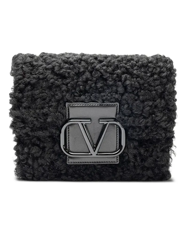 Valentino Garavani Strukturierte Schultertasche - Schwarz Schwarz