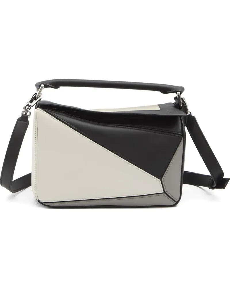 Loewe x Albers small Puzzle leather tote bag - Grau Grau