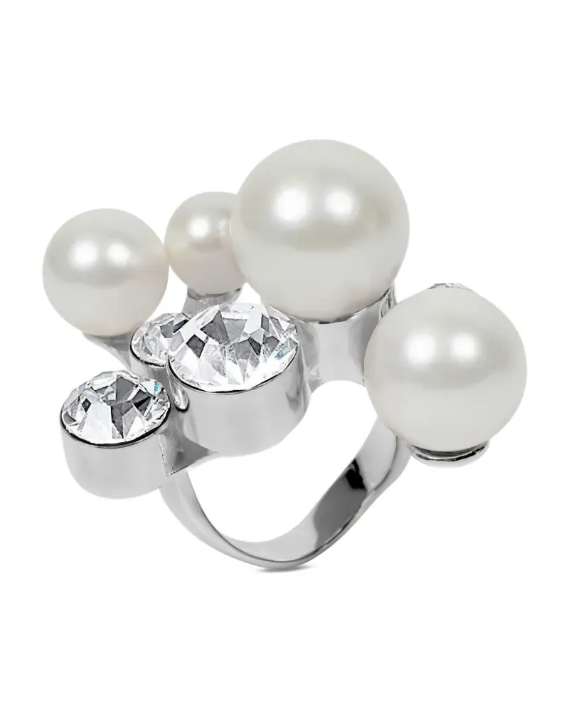 Dries van Noten Verzierter Ring - Silber Silber