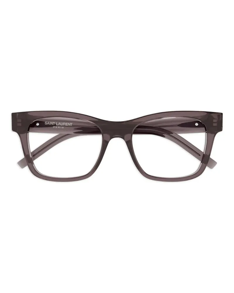 Saint Laurent Sonnenbrille mit eckigem Gestell - Braun Braun