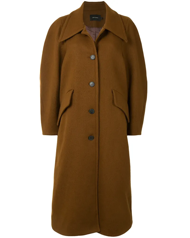 LOW CLASSIC Mantel im Oversized-Look - Braun Braun