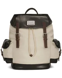 Dolce & Gabbana Rucksack mit Logo-Schild Nude