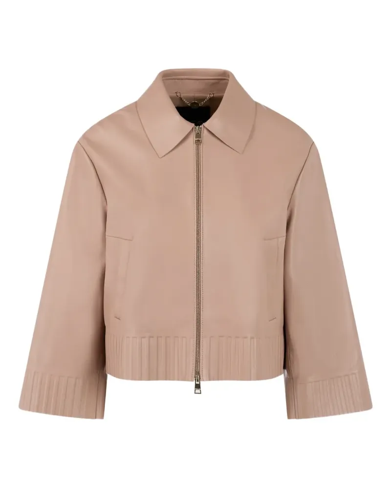 Marc Cain Rethink Together Jacke mit geripptem Kragen - Nude Nude