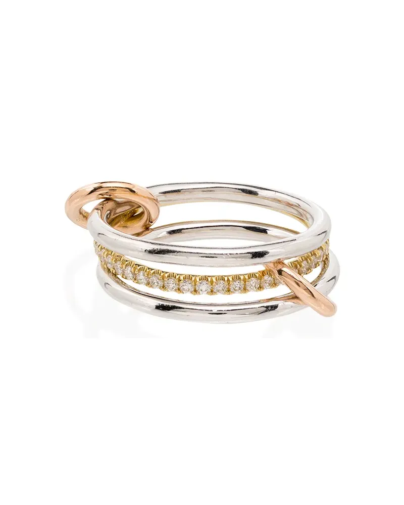 Spinelli Kilcollin 18kt Sonny Weiß- und Gelbgoldring mit Diamant - Silber Silber