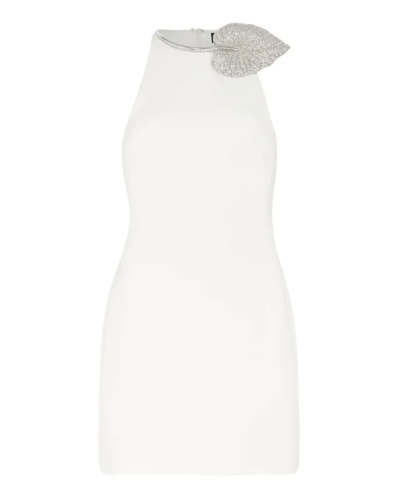 David Koma crystal-embellished leaf mini dress - Weiß Weiß