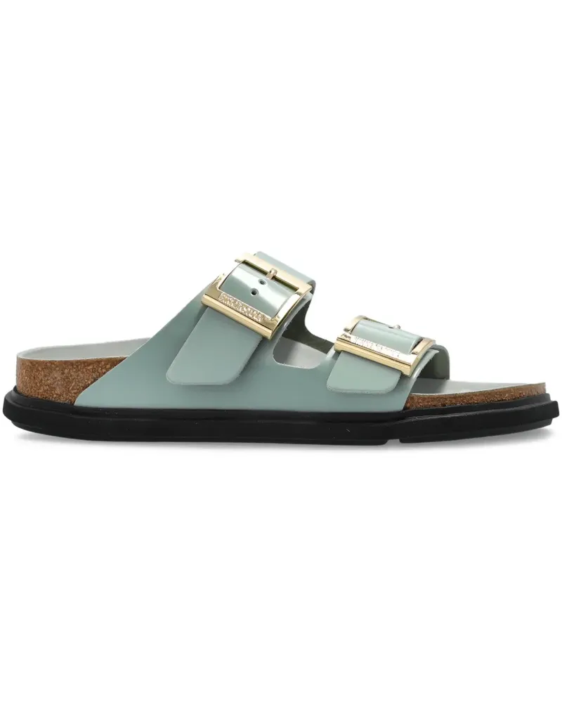 Birkenstock Arizona Pantoletten mit Schnallen - Grün Grün