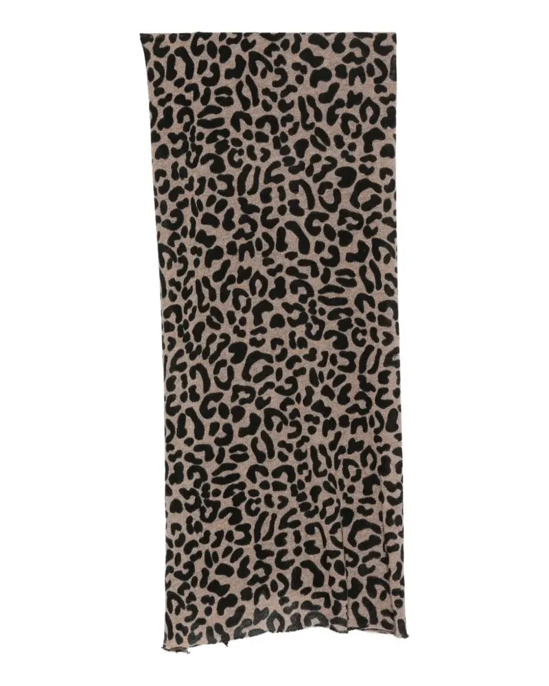 Faliero Sarti Ayame Schal aus Wolle mit Leopardenprint - Nude Nude
