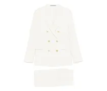 Doppelreihiger Anzug - Weiß