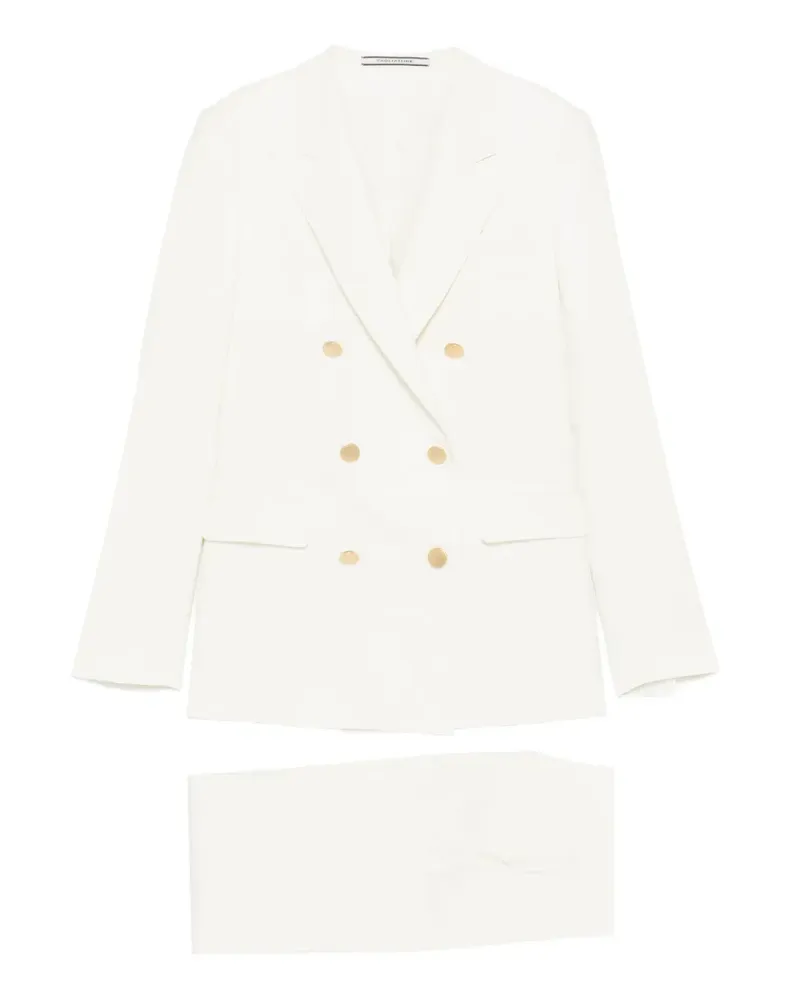 Tagliatore Doppelreihiger Anzug - Weiß Weiß