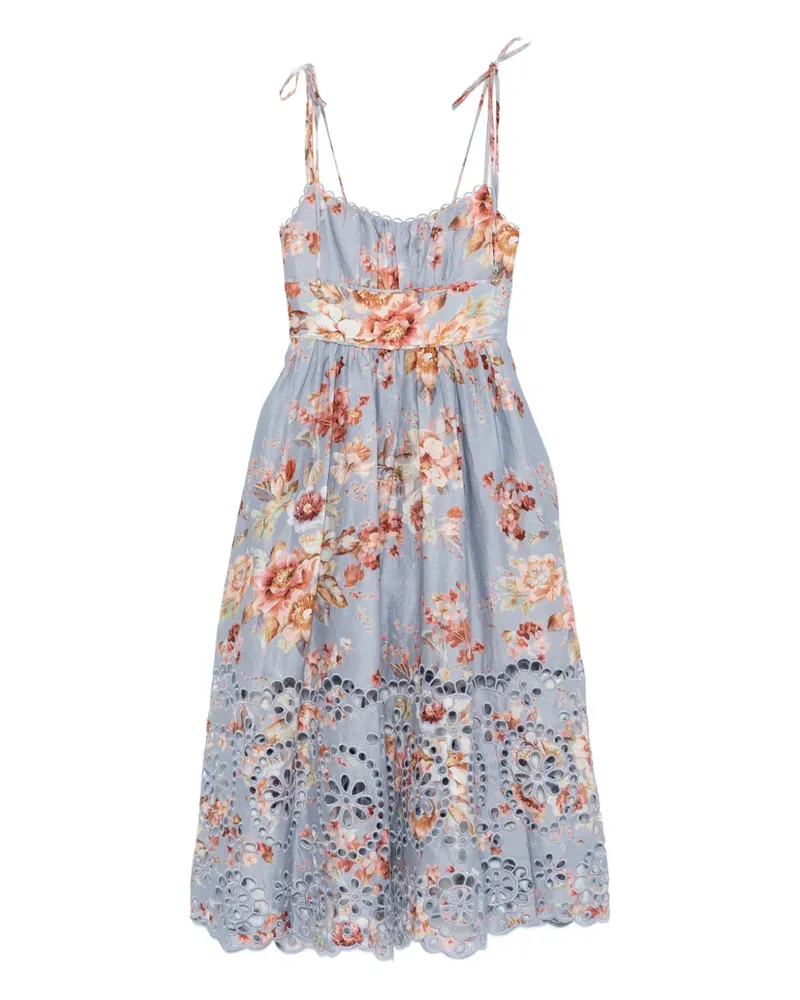 Zimmermann Awaken Picnic floral-print midi dress - Blau Blau
