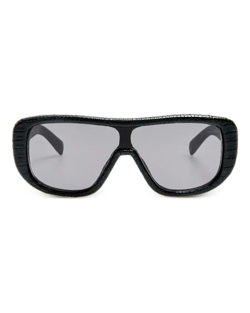 Jacquemus Masco Sonnenbrille mit Eidechsen-Effekt - Schwarz Schwarz