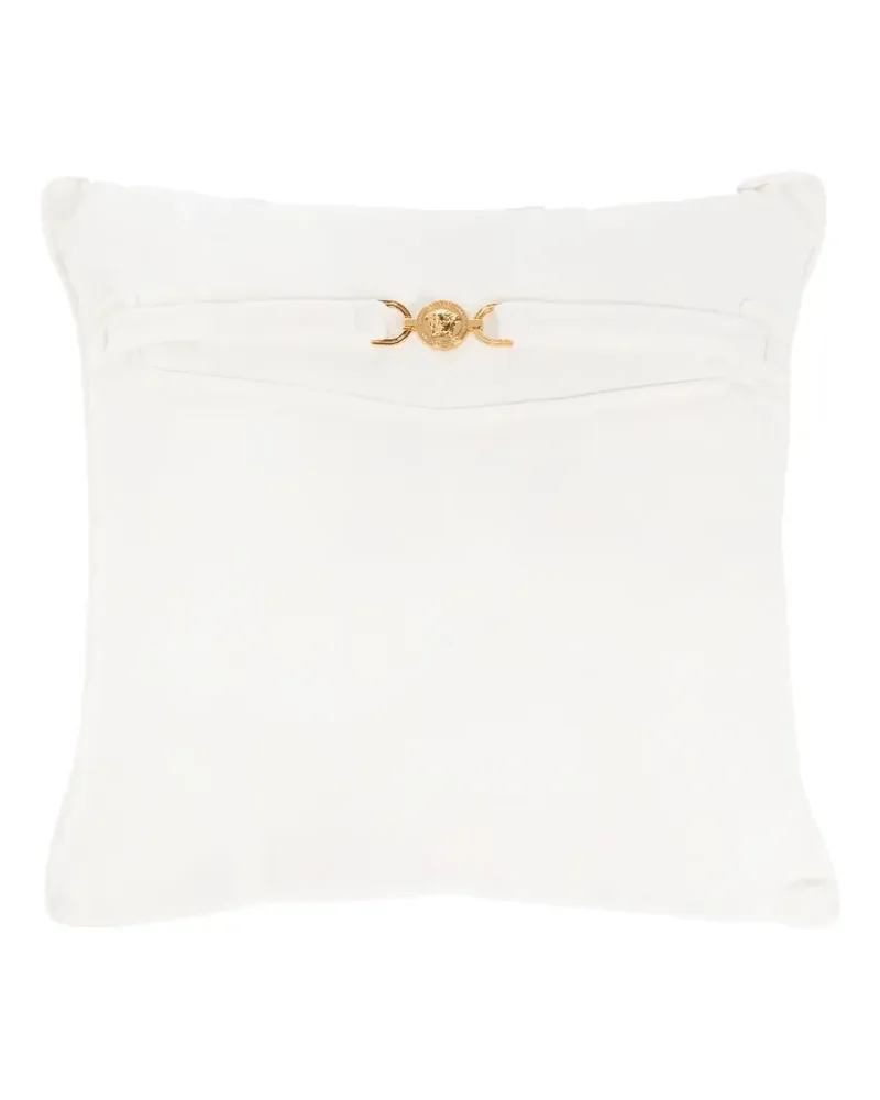 Versace Kissen mit Medusa-Kopf 45cm x 45cm - Weiß Weiß