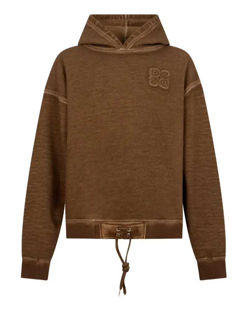 Dsquared2 D2 Upside Down Relax-Fit Hoodie - Braun Braun