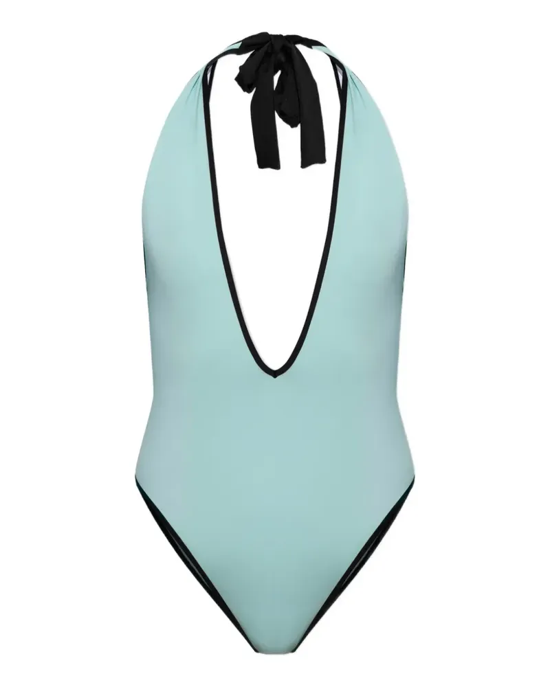 Balmain lycra monogram swimsuit - Blau Blau