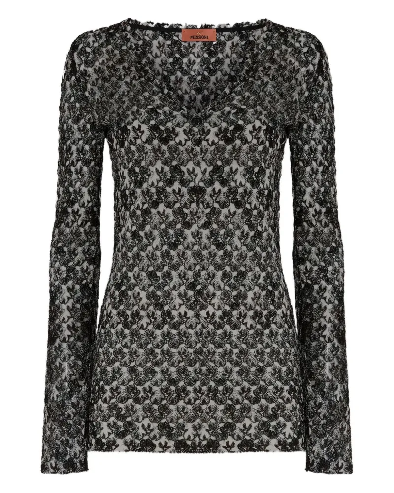 Missoni Oberteil mit Spitze - Schwarz Schwarz