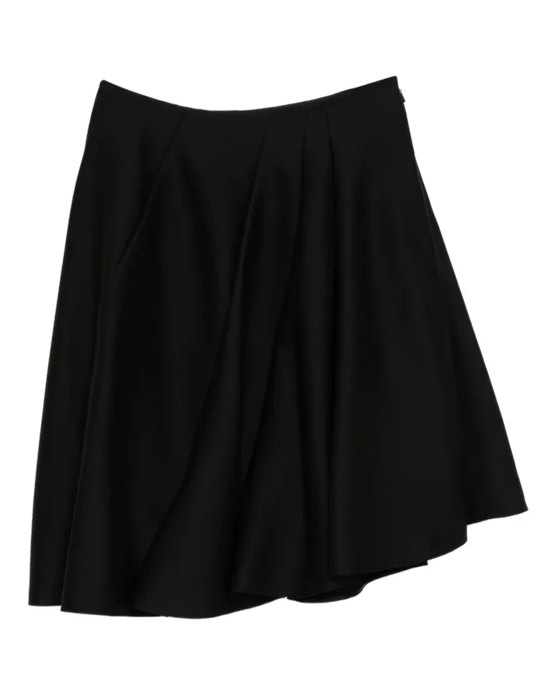 JNBY Asymmetrischer Faltenrock - Schwarz Schwarz