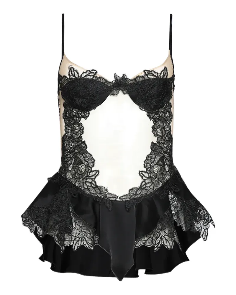 David Koma lingerie top - Schwarz Schwarz