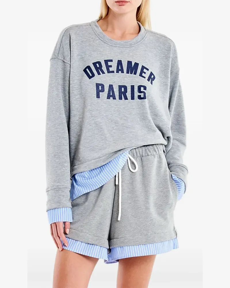 VICOLO Sweatshirt im Layering-Look - Grau Grau