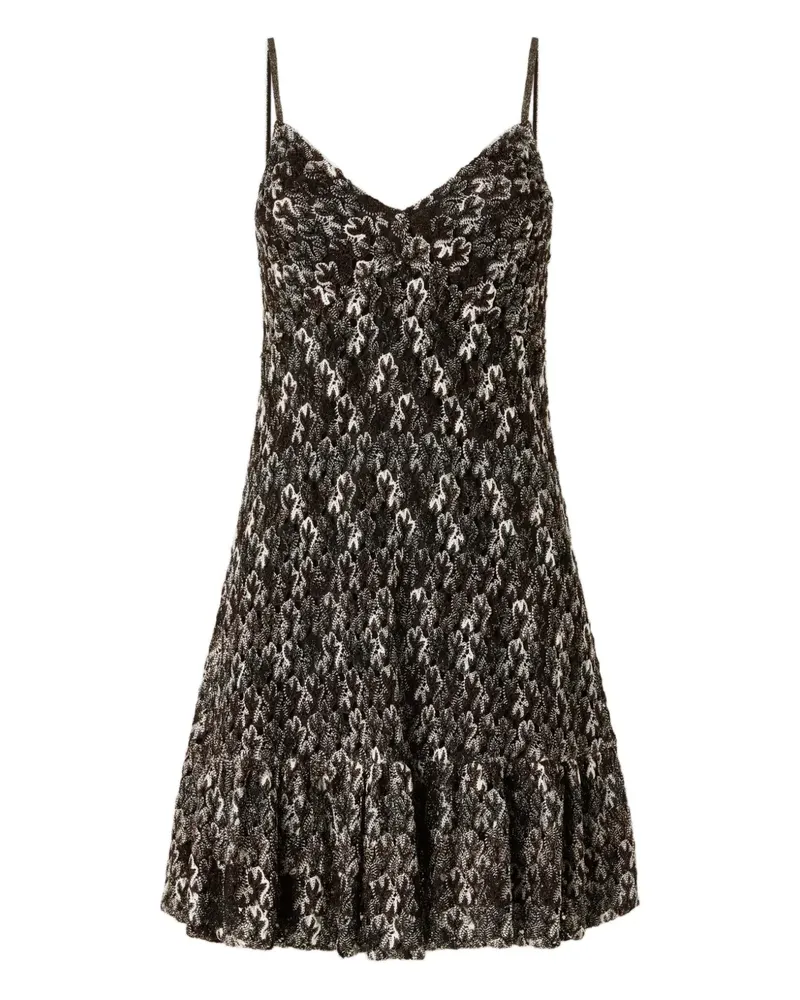 Missoni Minikleid mit abstraktem Print - Schwarz Schwarz