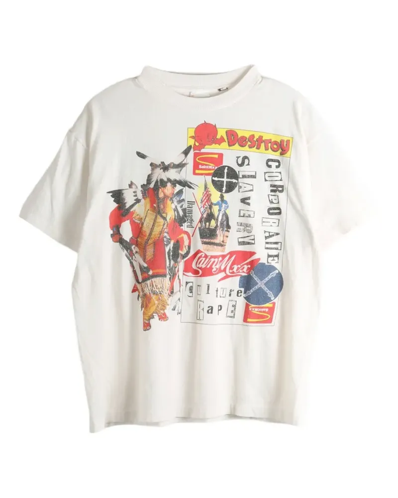 SAINT MXXXXXX graphic-print T-shirt - Nude Nude