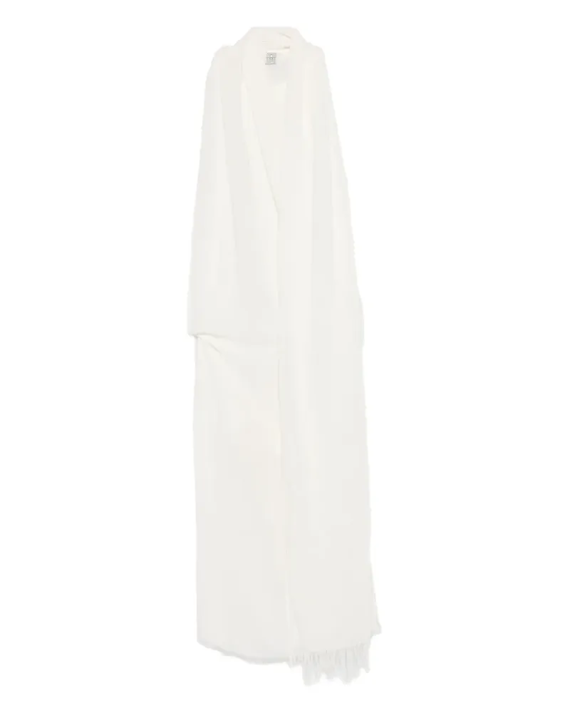 Totême Kleid mit ausgefransten Kanten - Weiß Weiß
