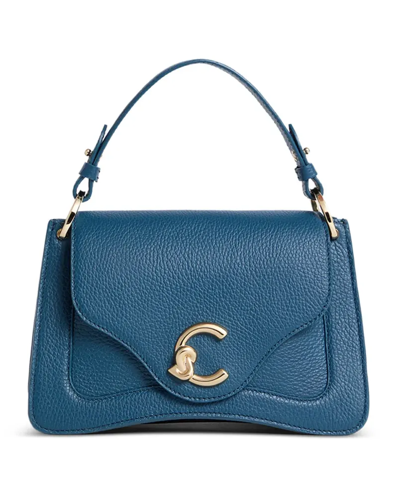 Coccinelle Kleine C-me Schultertasche mit Logo-Schnalle - Blau Blau