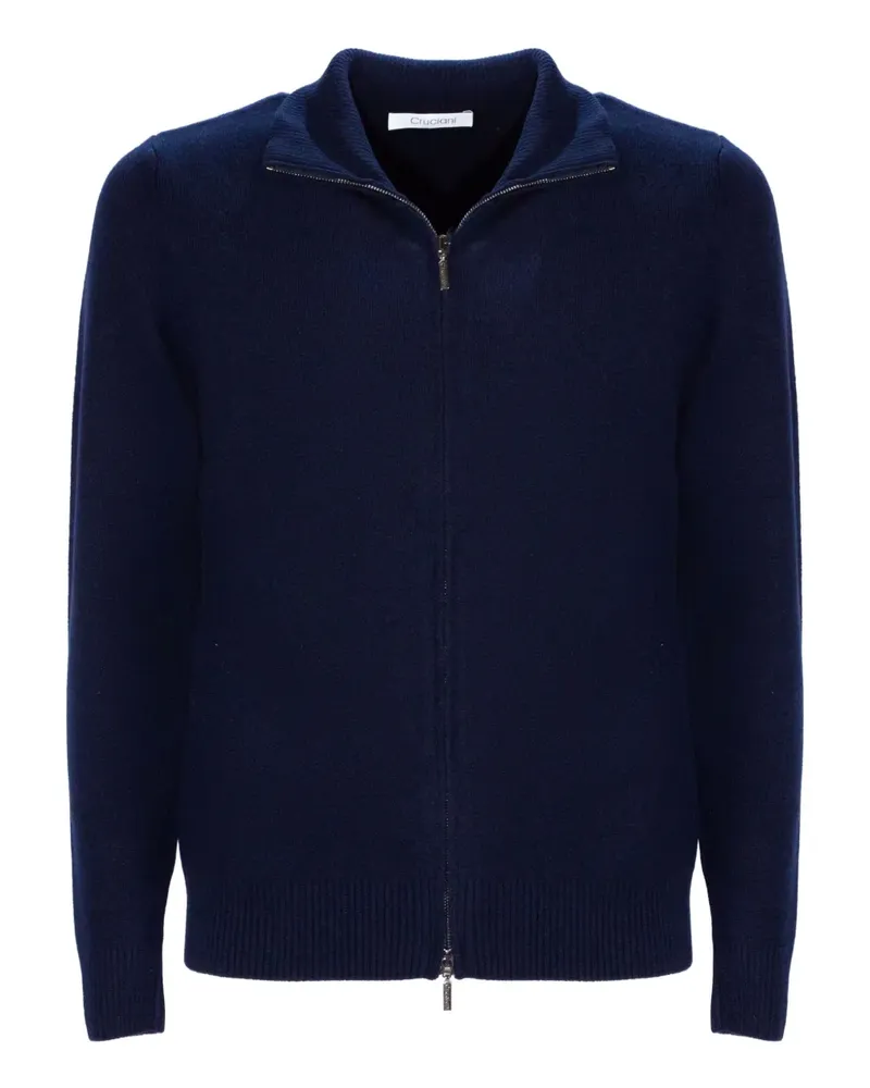 Cruciani Reißverschluss-Cardigan mit Kragen - Blau Blau