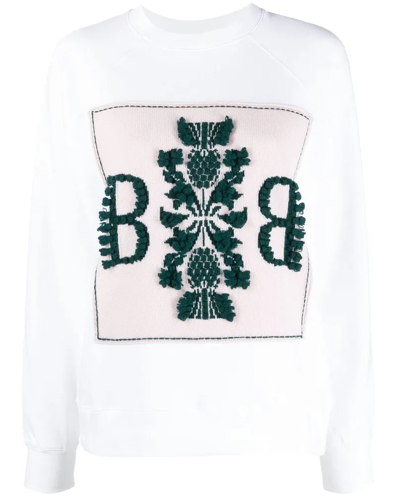 Barrie Sweatshirt mit Logo-Patch - Weiß Weiß