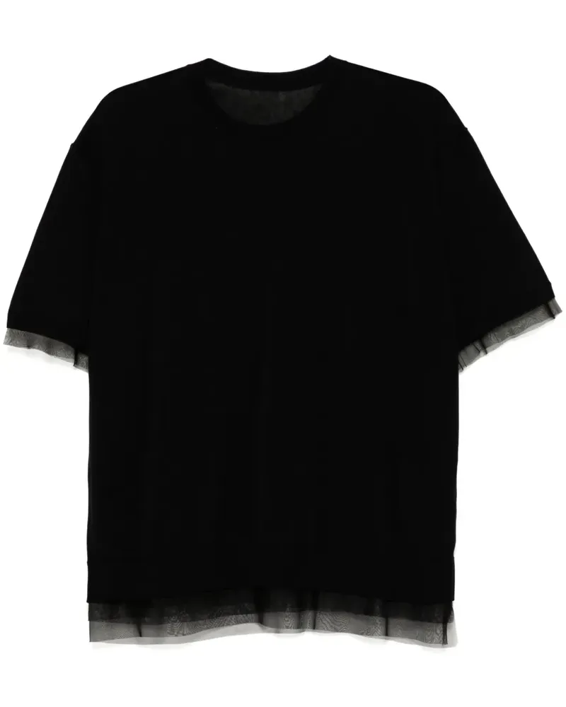 JNBY Kurzärmeliger Pullover - Schwarz Schwarz