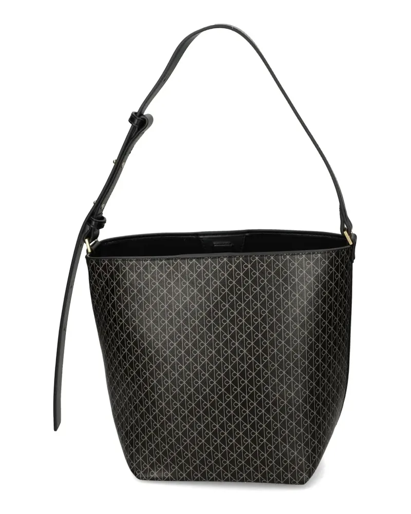 Calvin Klein patterned shoulder bag - Schwarz Schwarz