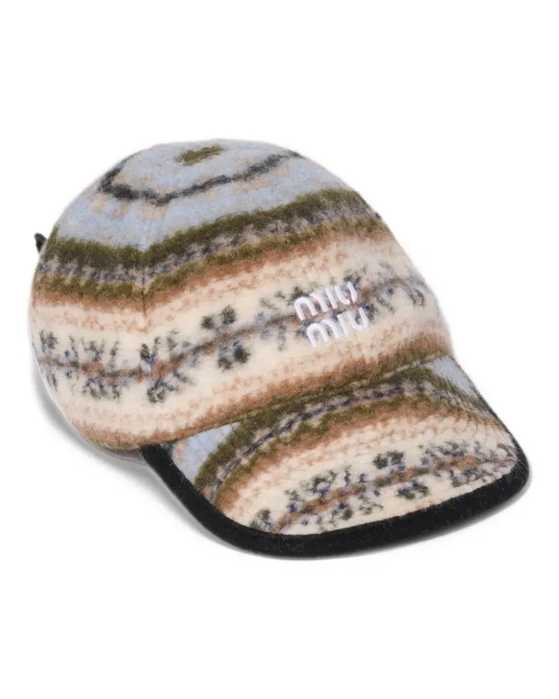 Miu Miu Fleece baseball cap - Nude Nude