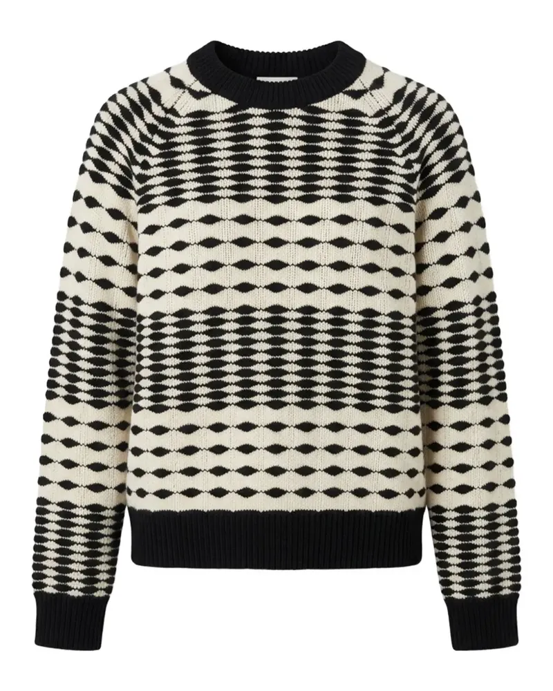 Zankov Bruna distorted-stripes sweater - Weiß Weiß