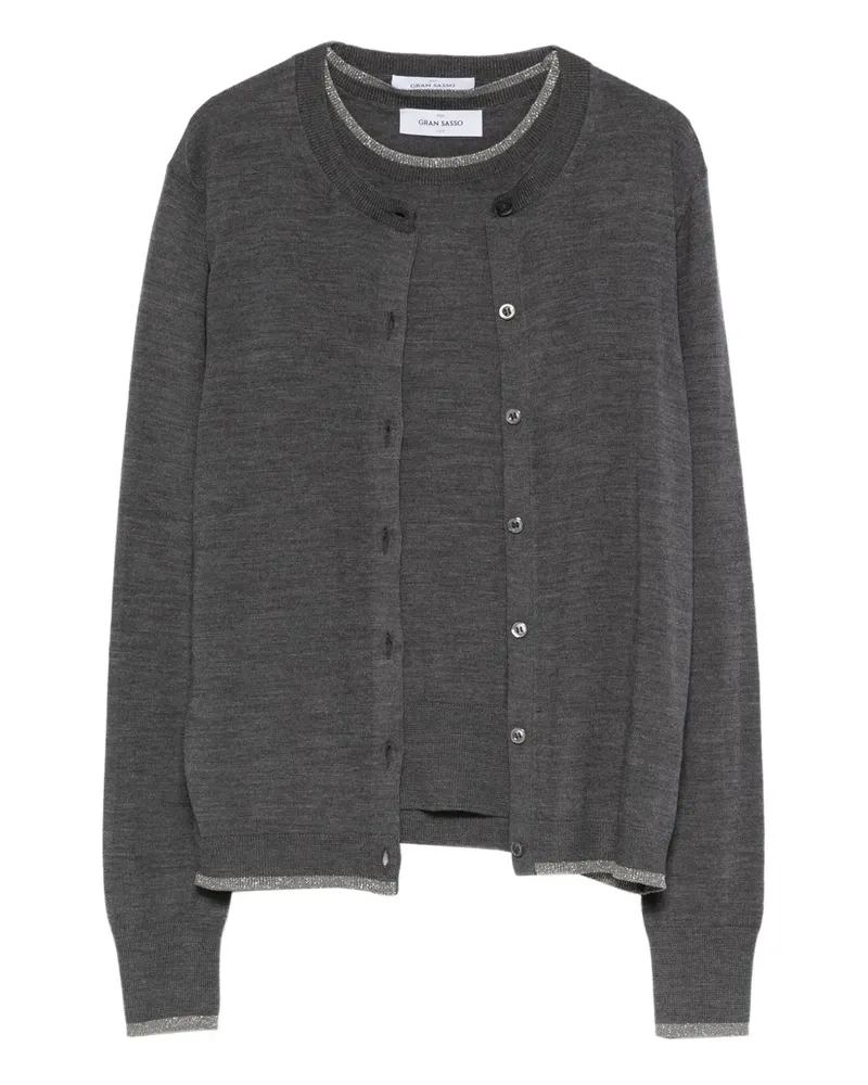 Gran Sasso Cardigan mit Knopfverschluss (2er-Set) - Grau Grau