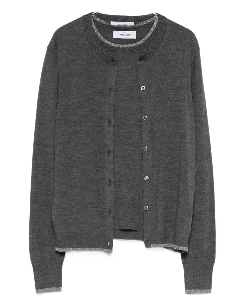 Gran Sasso button-fastening cardigan set - Grau Grau