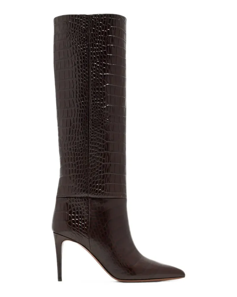 Paris Texas croc-effect leather boots - Braun Braun